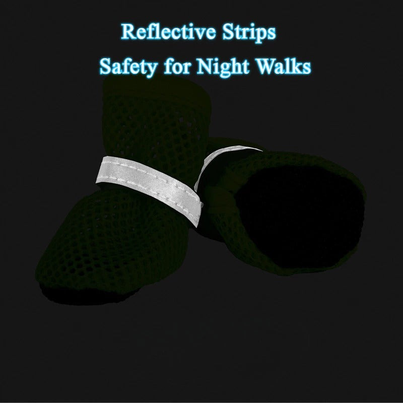 4-Piece Breathable Anti-Slip Dog Shoes