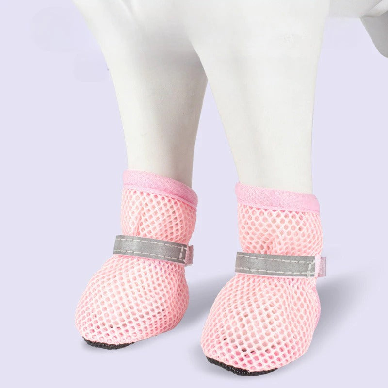 4-Piece Breathable Anti-Slip Dog Shoes