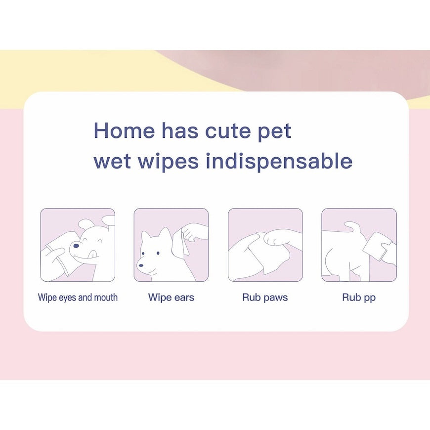 Pet Wet Wipes for Dogs and Cats