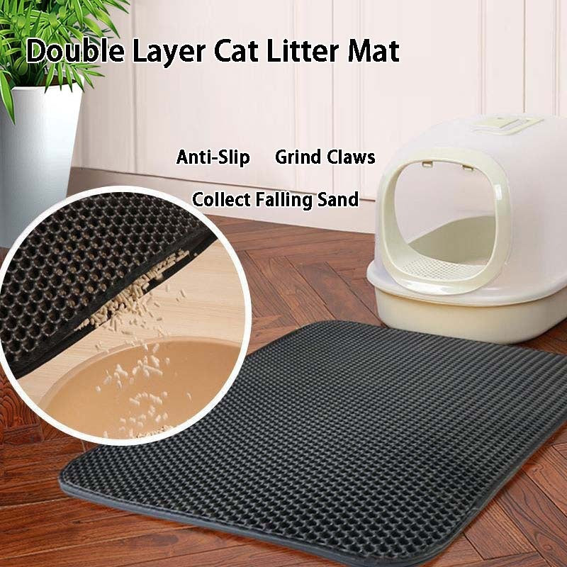 Splash-Proof Eva Double Layer Cat Litter Pad